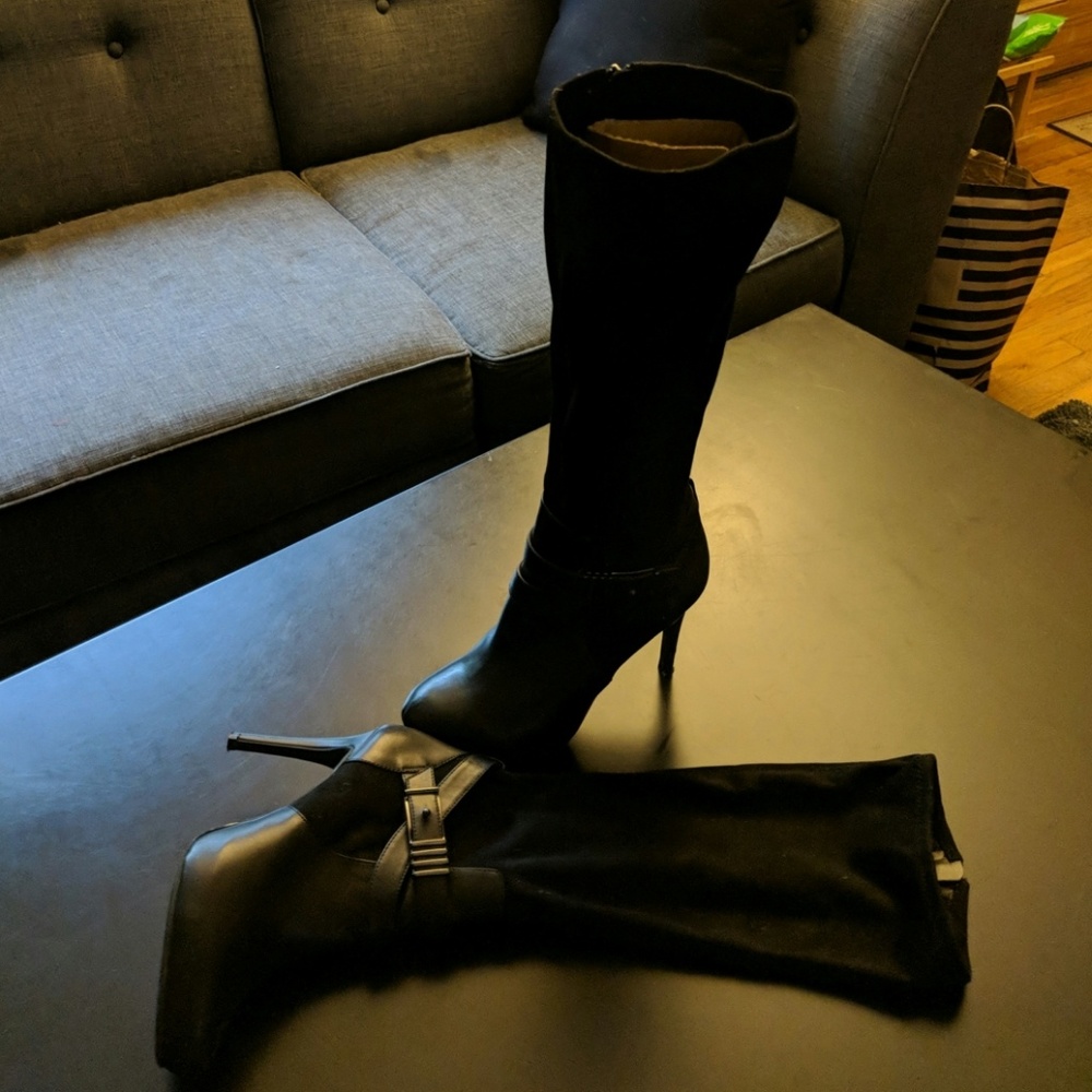 Bar III Black Knee-High Boots
